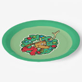 knijpen | Max Kerstkrans Papieren Bordje (Gekanteld)