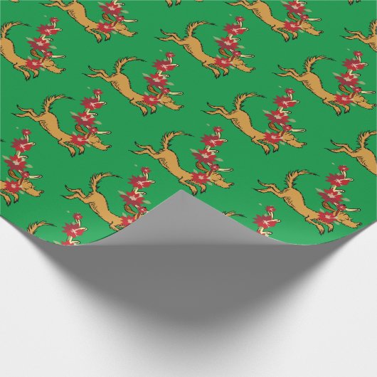 knijpen | Max Kerstmis Pointsettia Cadeaupapier (Hoek)