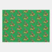 knijpen | Max Kerstmis Pointsettia Inpakpapier Vel (Voorkant)