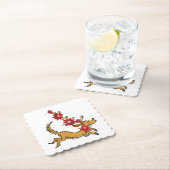 knijpen | Max Kerstmis Pointsettia Kartonnen Onderzetters (Insitu)