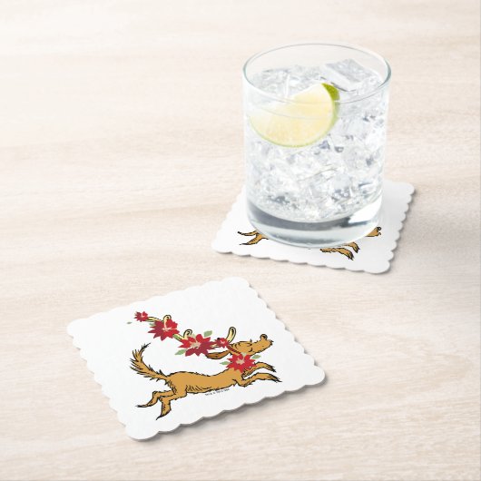 knijpen | Max Kerstmis Pointsettia Kartonnen Onderzetters (Insitu)