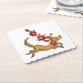 knijpen | Max Kerstmis Pointsettia Kartonnen Onderzetters (Gebogen)