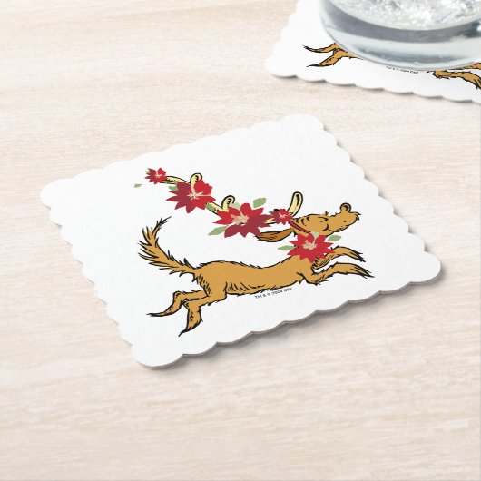 knijpen | Max Kerstmis Pointsettia Kartonnen Onderzetters (Gebogen)