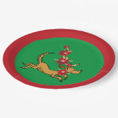 knijpen | Max Kerstmis Pointsettia Papieren Bordje (Gekanteld)