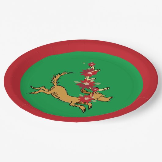 knijpen | Max Kerstmis Pointsettia Papieren Bordje (Gekanteld)