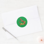 knijpen | Max Kerstmis Pointsettia Ronde Sticker (Envelop)