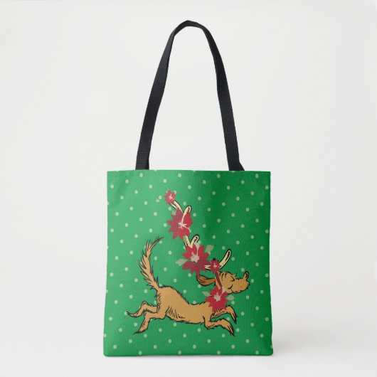knijpen | Max Kerstmis Pointsettia Tote Bag (Voorkant)