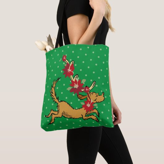 knijpen | Max Kerstmis Pointsettia Tote Bag (Dichtbij)