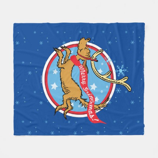 knijpen | Max Merry Grinchmas! Fleece Deken (Voorkant (Horizontaal))