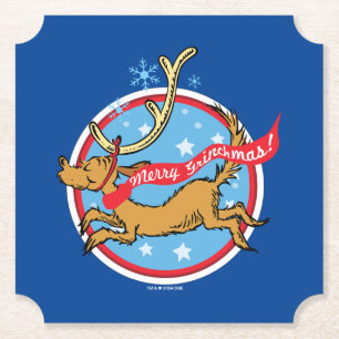 knijpen   Max Merry Grinchmas! Kartonnen Onderzetters