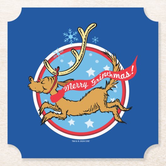 knijpen | Max Merry Grinchmas! Kartonnen Onderzetters (Voorkant)