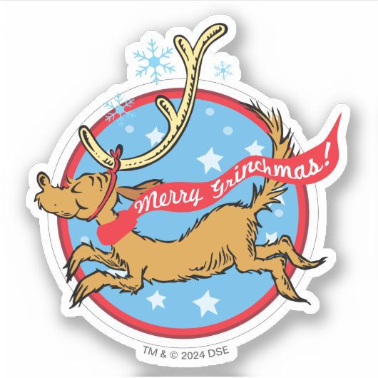 knijpen | Max Merry Grinchmas! Sticker (Voorkant)