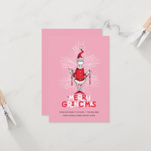 knijpen | Merry Grinchmas Kaart (Voorkant / Achterkant in situ)
