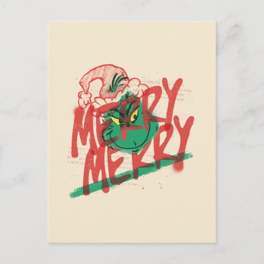 knijpen | Merry Merry Grunge Graphic Briefkaart (Voorkant)