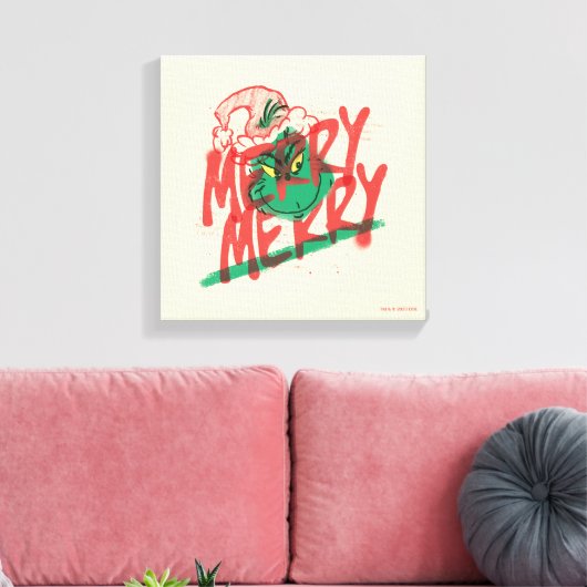 knijpen | Merry Merry Grunge Graphic Canvas Afdruk (Insitu (Woonkamer))