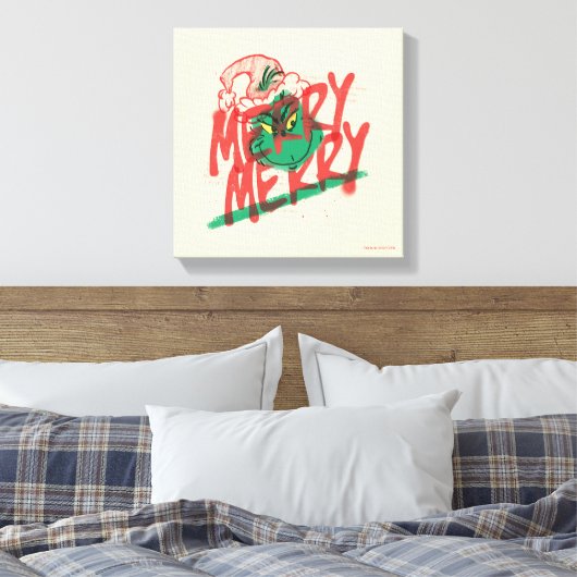 knijpen | Merry Merry Grunge Graphic Canvas Afdruk (Insitu (Slaapkamer))