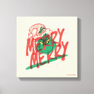 knijpen   Merry Merry Grunge Graphic Canvas Afdruk