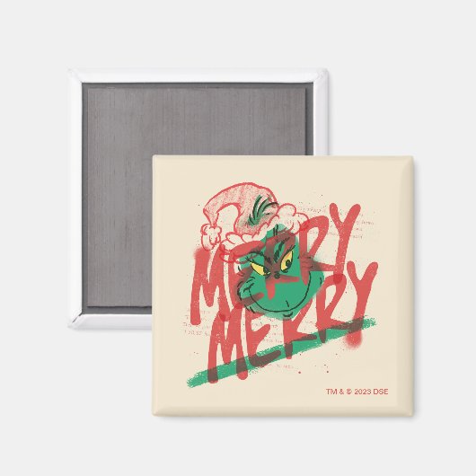 knijpen | Merry Merry Grunge Graphic Magneet (Voorkant / Achterkant)