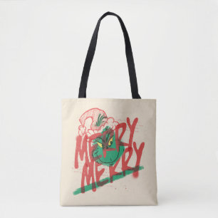 knijpen   Merry Merry Grunge Graphic Tote Bag