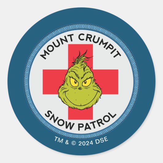knijpen | Mt. Crumpit Snow Patrol Ronde Sticker (Voorkant)
