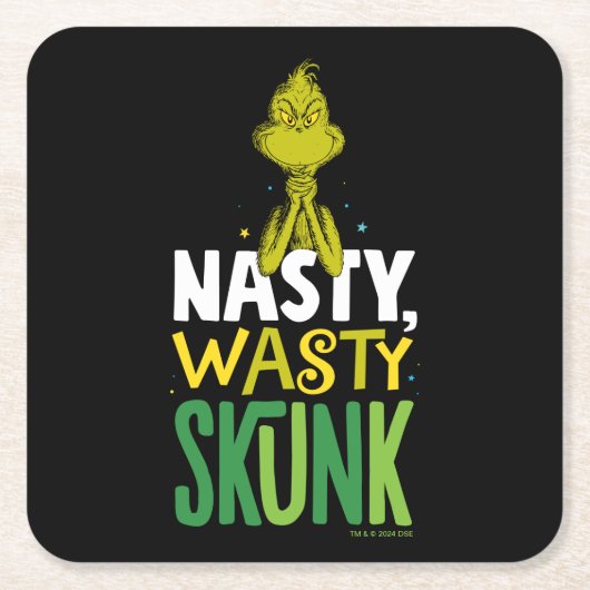 knijpen | Nasty Wasty Skunk Kartonnen Onderzetters (Voorkant)