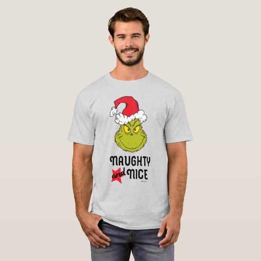 knijpen | Ondeugend en Nice T-shirt (Voorkant volledig)