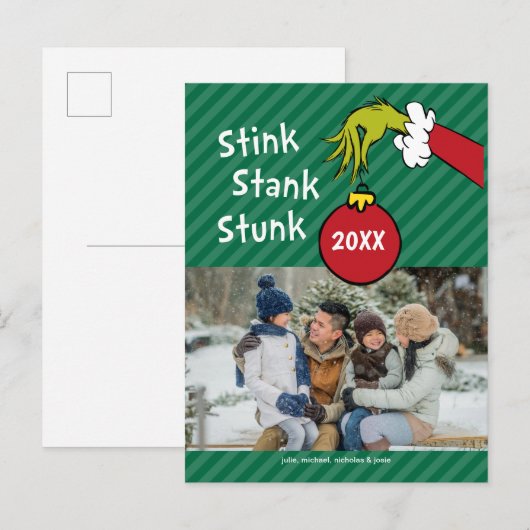 knijpen | Stink Stank Stunk Feestdagenkaart (Voorkant / Achterkant)