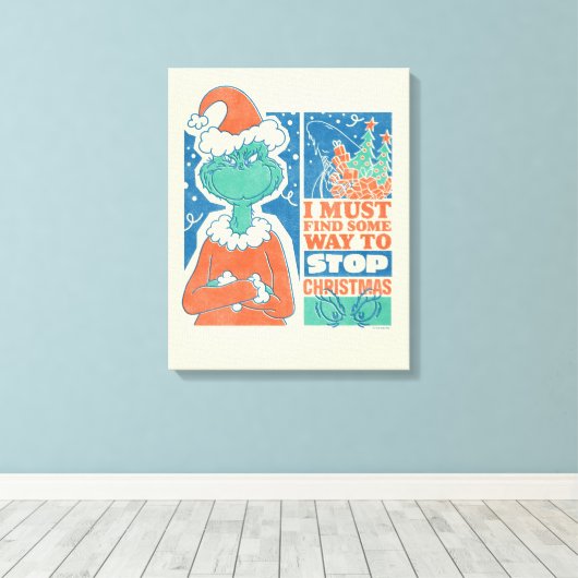 knijpen | Stop Christmas Graphic Canvas Afdruk (Insitu (Houten vloer))