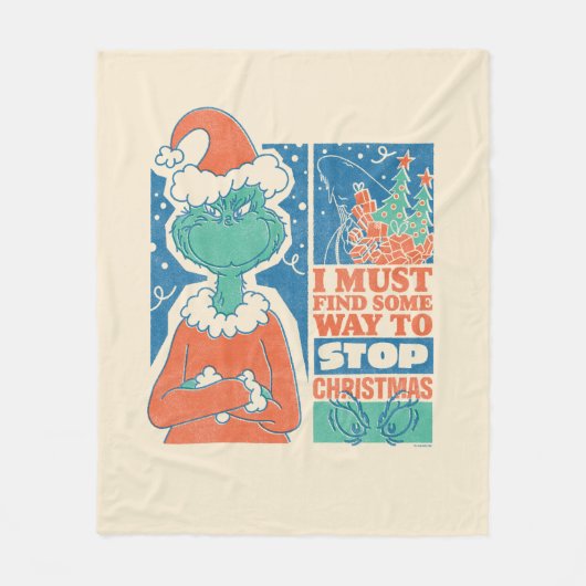 knijpen | Stop Christmas Graphic Fleece Deken (Voorkant)
