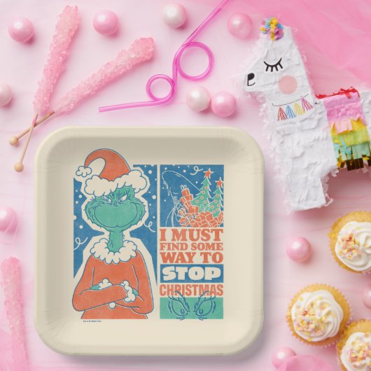 knijpen | Stop Christmas  Graphic Papieren Bordje (Feest)