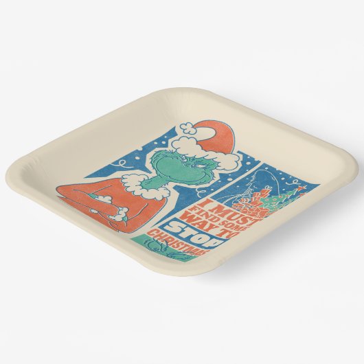 knijpen | Stop Christmas  Graphic Papieren Bordje (Gebogen)