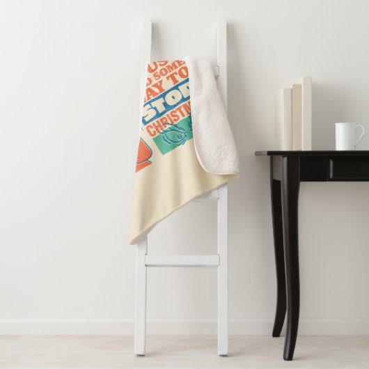 knijpen | Stop Christmas  Graphic Sherpa Deken (In situ)