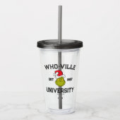 knijpen | Who-ville University EST 1957 Acryl Drinkbeker (Voorkant)