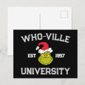 knijpen | Who-ville University EST 1957 Briefkaart (Voorkant / Achterkant)