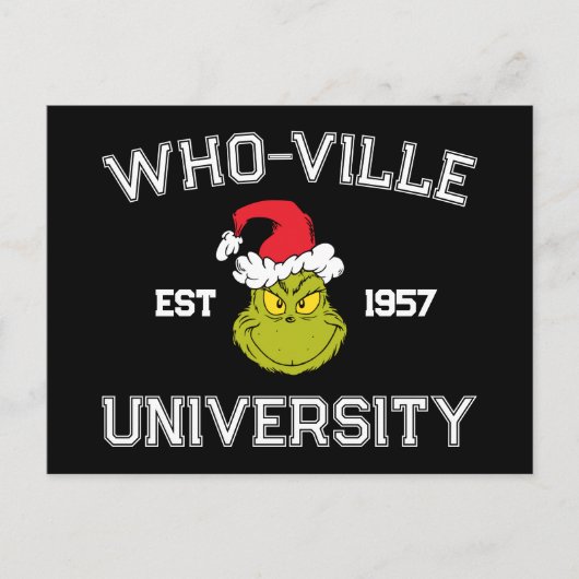 knijpen | Who-ville University EST 1957 Briefkaart (Voorkant)