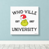 knijpen | Who-ville University EST 1957 Canvas Afdruk (Insitu (Houten vloer))