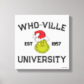 knijpen | Who-ville University EST 1957 Canvas Afdruk (Voorkant)