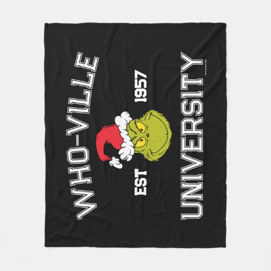 knijpen | Who-ville University EST 1957 Fleece Deken (Voorkant)