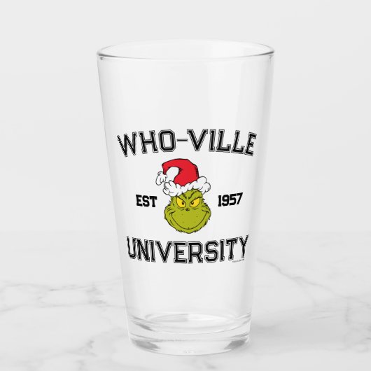 knijpen | Who-ville University EST 1957 Glas (Voorkant)