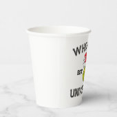 knijpen | Who-ville University EST 1957 Papieren Bekers (Rechts)