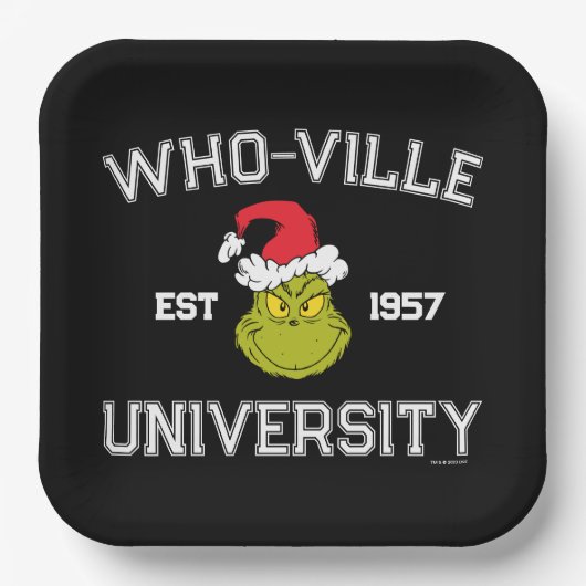 knijpen | Who-ville University EST 1957 Papieren Bordje (Voorkant)