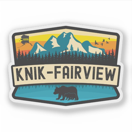 Knik-Fairview, Alaska Sticker (Voorkant)