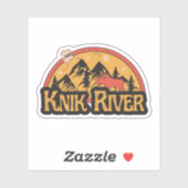 Knik-rivier, Alaska-sticker Sticker (Vel)
