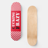 Knikkend Frazy rood en wit dambord Persoonlijk Skateboard (Voorkant)