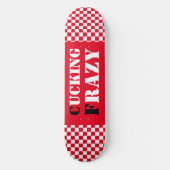 Knikkend Frazy rood en wit dambord Persoonlijk Skateboard (Voorkant)