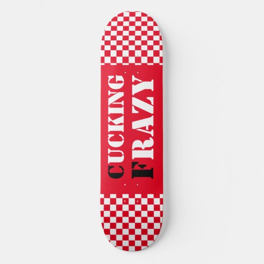 Knikkend Frazy rood en wit dambord Persoonlijk Skateboard (Voorkant)