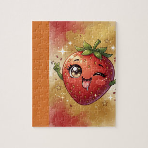 Knikkende Aardbei Legpuzzel