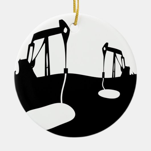 Knikkende ezels met kopieerruimte voor aanpassing keramisch ornament (Voorkant)