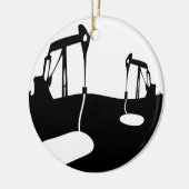 Knikkende ezels met kopieerruimte voor aanpassing keramisch ornament (Links)