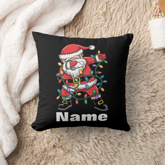 Knikkende Kerstman Grappig Gepersonaliseerd Kerstc Kussen (Deken)